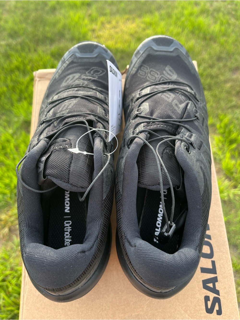 NWT Salomon Womans Black Soeedcross 6 Trail Running Shoes Size 7.5 - Picture 9 of 11